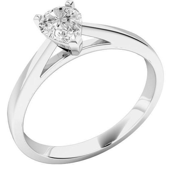 Anello di fidanzamento con diamante solitario taglio a pera da 1 carato - harrychadent.it