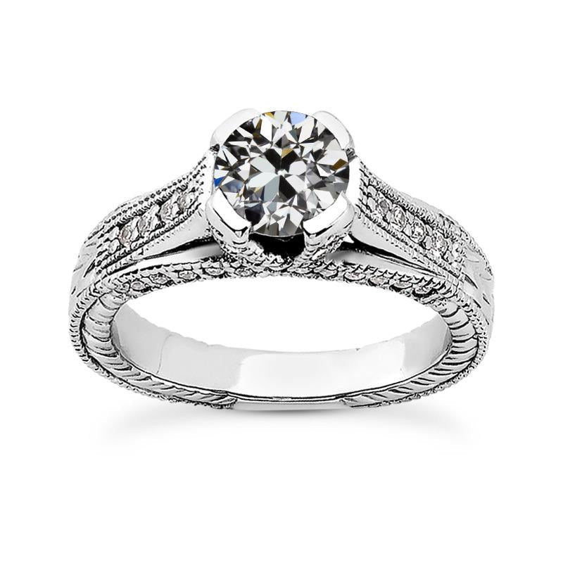 Anello di fidanzamento con diamante taglio antico stile antico 3,25 carati - harrychadent.it