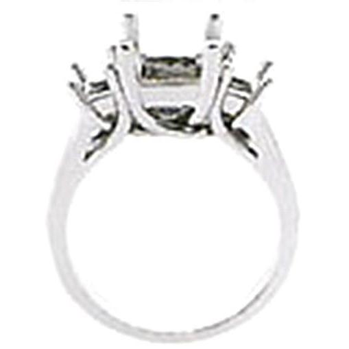 Anello di fidanzamento con diamante taglio principessa 3 pietre 4 carati oro bianco - harrychadent.it