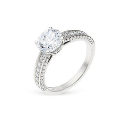 Anello di fidanzamento con diamante taglio rotondo 3,50 carati