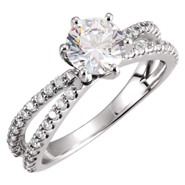 Anello di fidanzamento con diamante tondo da 2  carati con accenti - harrychadent.it