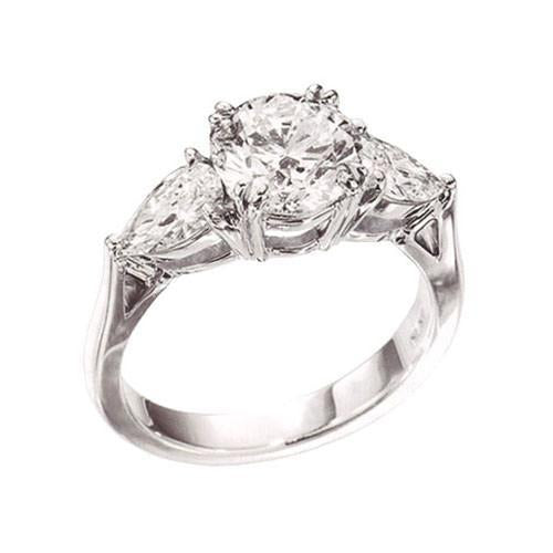 Anello di fidanzamento con diamanti 3.01 carati Anello in oro con 3 pietre - harrychadent.it