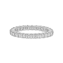 Anello di fidanzamento con diamanti a taglio rotondo, castone a fascia, 1,40 carati