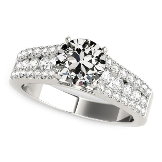 Anello di fidanzamento con diamanti taglio antico, gioielli da donna, 5 carati, impostazione pavé - harrychadent.it