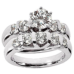 Anello di fidanzamento con fascia di fidanzamento da 2.55 carati con diamante di alta qualità Nuovo