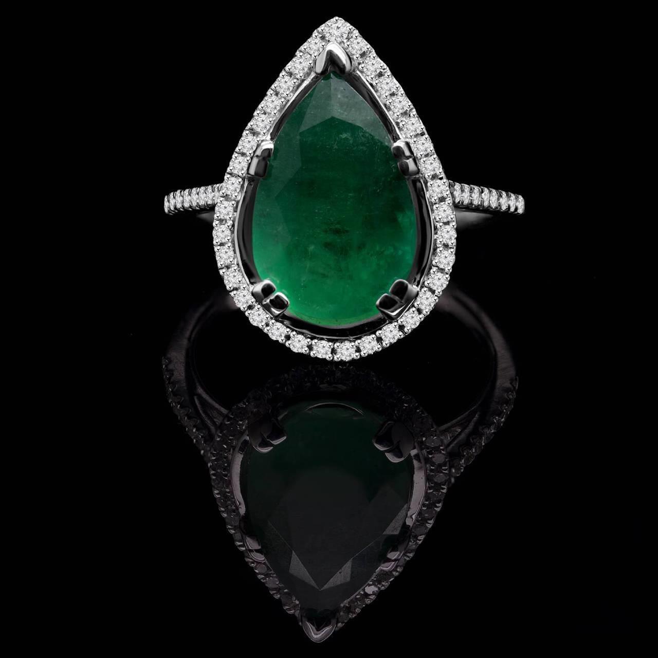 Anello di fidanzamento con pietra preziosa verde da 4,50 ct e diamante - harrychadent.it