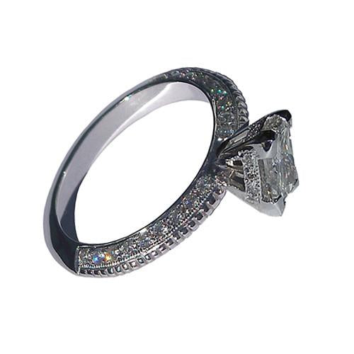 Anello di fidanzamento con micro pavé di diamanti principessa da 3.50 carati - harrychadent.it