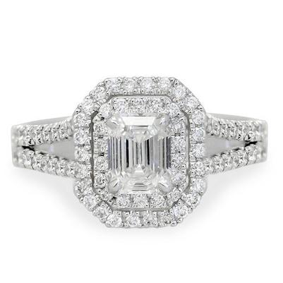 Anello di fidanzamento con smeraldo e diamante rotondo da 2,50 carati - harrychadent.it