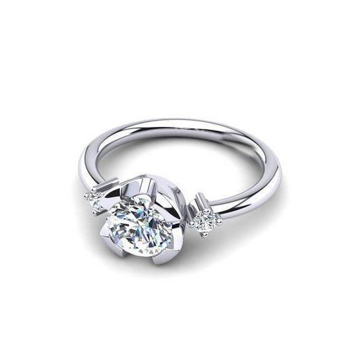 Anello di fidanzamento con tre diamanti a taglio rotondo da 1,75 carati - harrychadent.it
