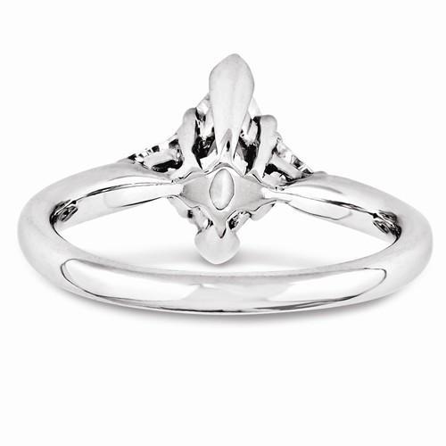 Anello di fidanzamento con tre pietre di diamanti 1.30 Carati 14K Oro bianco - harrychadent.it