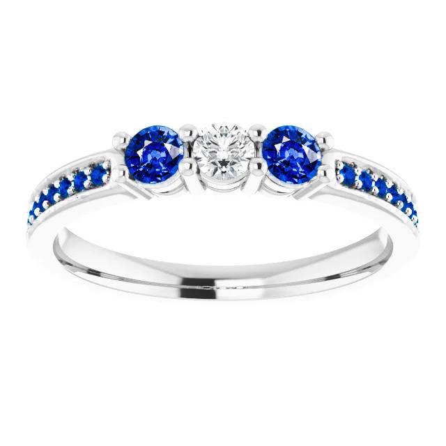 Anello di fidanzamento con zaffiro blu e diamante 1.07 carati Novità - harrychadent.it