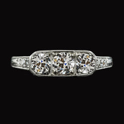 Anello di fidanzamento da donna Old Mine Cut Diamante 3,75 carati gioielli in oro