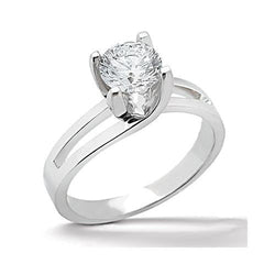 Anello di fidanzamento da donna con diamante solitario in oro bianco 1.25 carati