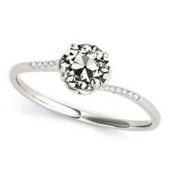 Anello di fidanzamento da donna con diamante taglio antico rotondo 2,50 carati