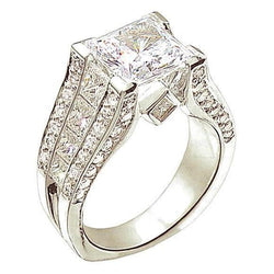 Anello di fidanzamento da donna con diamanti accentati da 3,50 carati