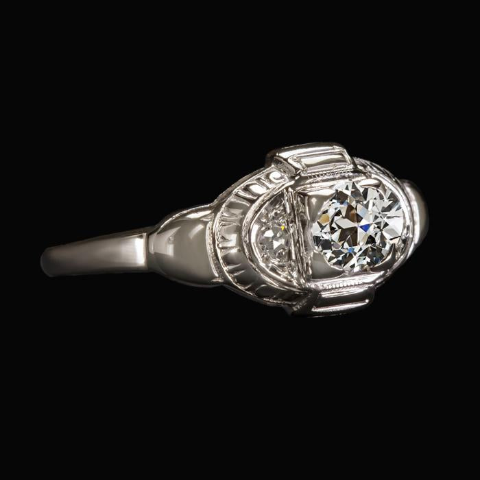 Anello di fidanzamento da donna rotondo con diamanti da minatore vecchio, gioielli da 1,25 carati - harrychadent.it