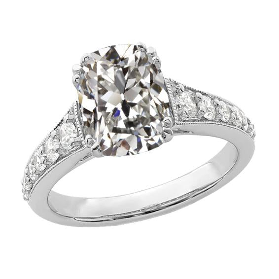 Anello di fidanzamento da minatore ovale con diamante da 5,50 carati con accenti in oro - harrychadent.it