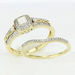 Anello di fidanzamento da sposa con diamante, 2 carati, oro giallo, 14 carati, gioielli Novità
