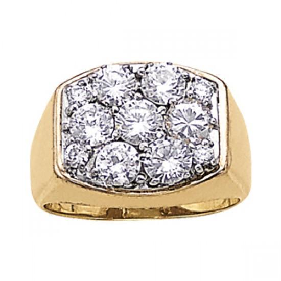 Anello di fidanzamento da uomo con diamanti rotondi da 2.80 carati in oro bicolore 14K - harrychadent.it