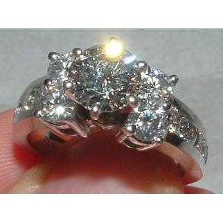 Anello di fidanzamento e fascia con diamante incastonato in oro bianco 4.76 carati 14K - harrychadent.it