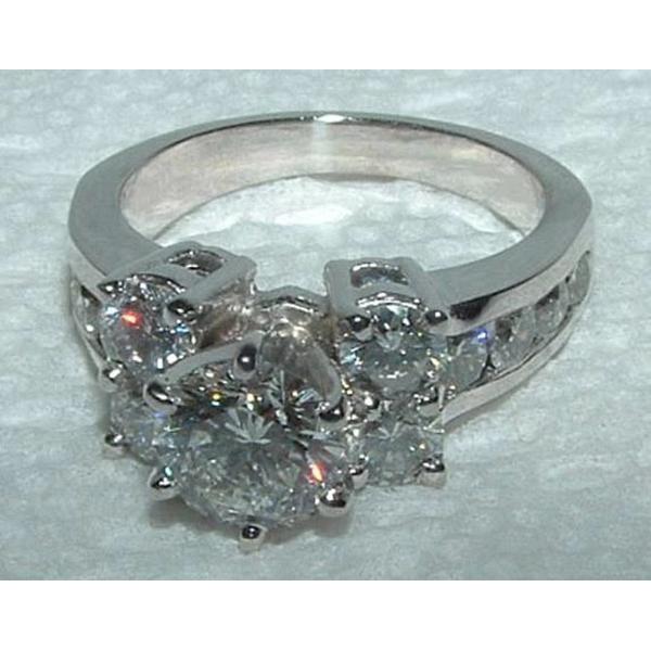 Anello di fidanzamento e fascia con diamante incastonato in oro bianco 4.76 carati 14K - harrychadent.it