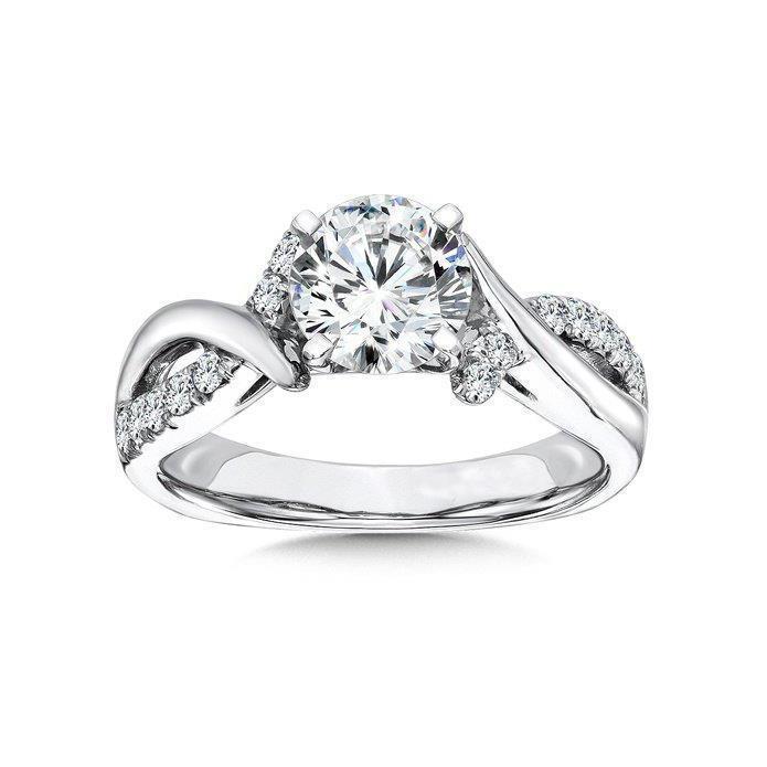 Anello di fidanzamento fantasia in oro bianco 14 carati con diamante taglio brillante da 2,30 ct - harrychadent.it