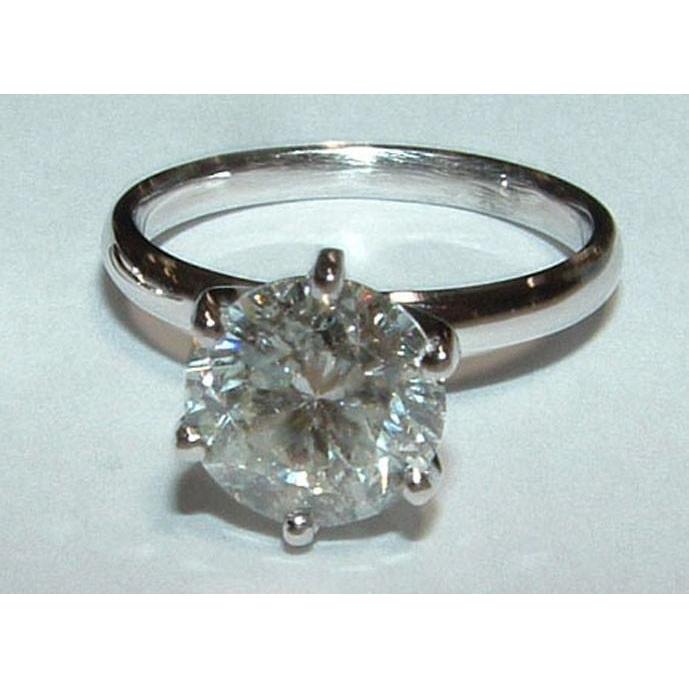 Anello di fidanzamento fantasia solitario con diamante rotondo da 2.01 carati - harrychadent.it