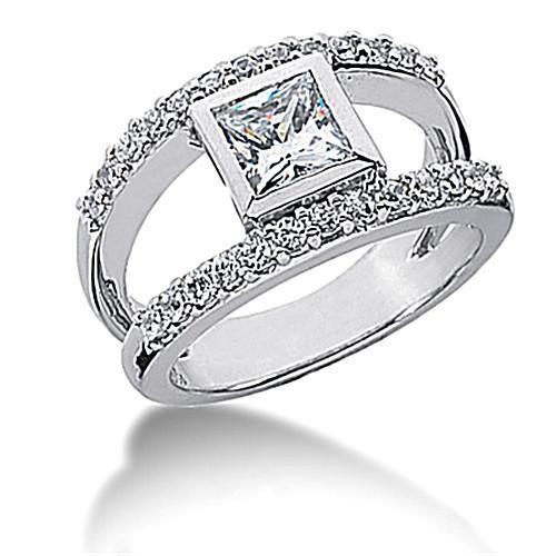 Anello di fidanzamento in oro bianco 1 carato con diamante naturale - harrychadent.it