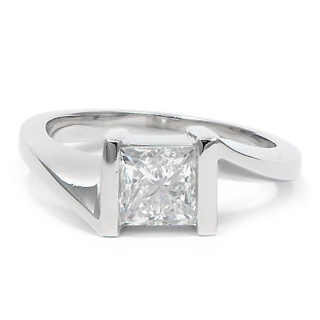Anello di fidanzamento in oro bianco 14 carati con diamante taglio principessa da 3 ct - harrychadent.it
