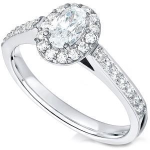 Anello di fidanzamento in oro bianco 14 carati con diamanti taglio ovale e rotondo da 3,25 ct - harrychadent.it