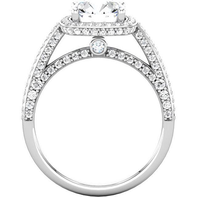 Anello di fidanzamento in oro bianco 14K . con diamante tondo 2.31 carati - harrychadent.it