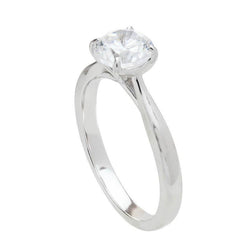 Anello di fidanzamento in oro bianco 14k solitario con diamante rotondo da 1,4 carati