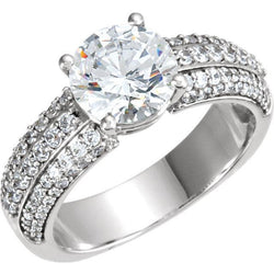 Anello di fidanzamento in oro bianco con diamante 3,50 carati Gioielli Novità