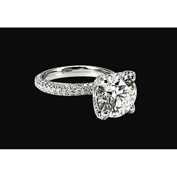 Anello di fidanzamento in oro bianco massiccio 18 carati Anello con diamante scintillante da 4.51 carati - harrychadent.it