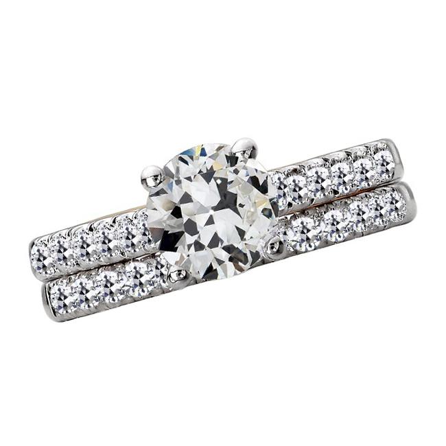 Anello di fidanzamento in oro con gioielli rotondi con diamanti tagliati a miniera antica 6 carati - harrychadent.it