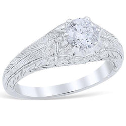 Anello di fidanzamento in stile antico con diamante solitario da 1,75 carati