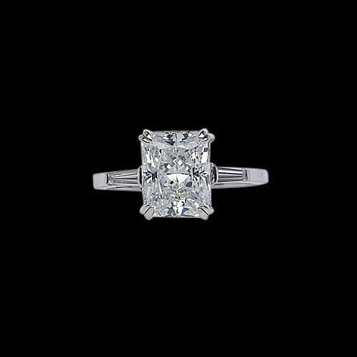 Anello di fidanzamento reale con tre diamanti in pietra 3,10 carati Nuovo - harrychadent.it