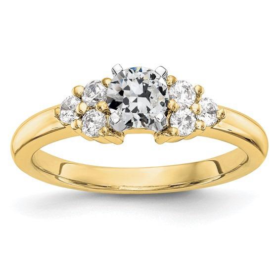 Anello di fidanzamento rotondo con diamante europeo antico, set di 2 carati - harrychadent.it