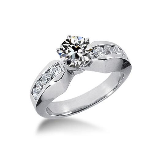 Anello di fidanzamento rotondo con diamanti a taglio antico in oro massiccio 2,50 carati - harrychadent.it