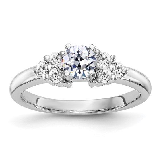 Anello di fidanzamento rotondo con diamanti taglio vecchio miniera 6 carati gioielli in oro bianco - harrychadent.it