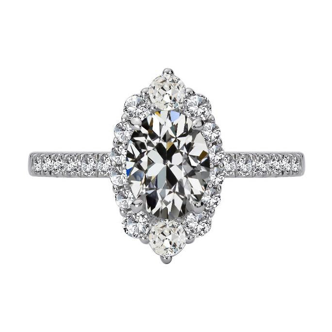 Anello di fidanzamento rotondo e ovale con anello di diamanti da minatore vecchio 7,50 carati - harrychadent.it