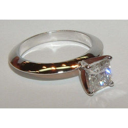 Anello di fidanzamento solitario con diamante 0.75 ct. Gioielli Oro Bianco