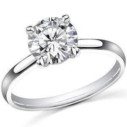 Anello di fidanzamento solitario con diamante a punta rotonda da 1,50 carati