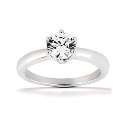 Anello di fidanzamento solitario con diamante da 0,75 carati stile polo
