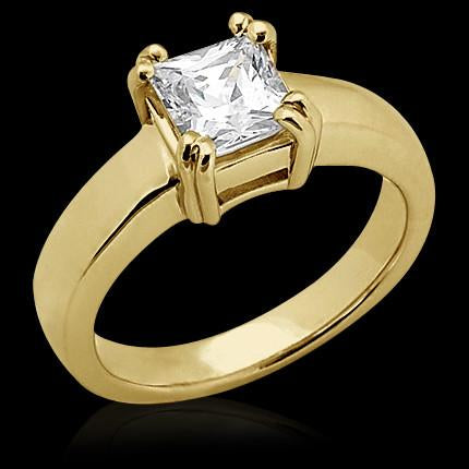 Anello di fidanzamento solitario con diamante da 0.75 carati in oro giallo 14K - harrychadent.it