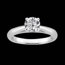 Anello di fidanzamento solitario con diamante da 1 carato con impostazione cattedrale
