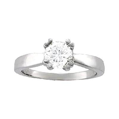 Anello di fidanzamento solitario con diamante da 1 carato in oro bianco 14K - harrychadent.it
