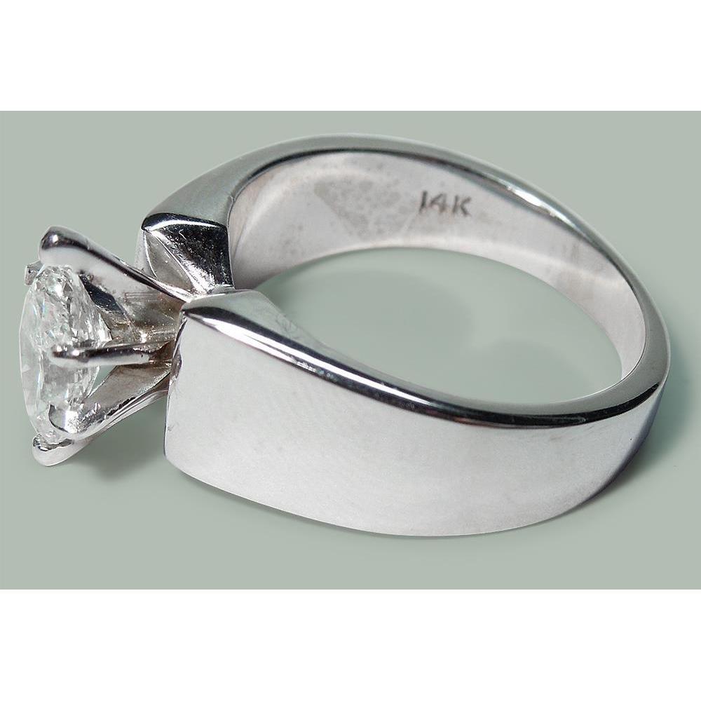 Anello di fidanzamento solitario con diamante da 2 carati in oro bianco 14 carati - harrychadent.it