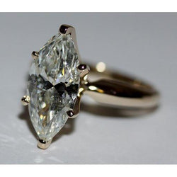 Anello di fidanzamento solitario con diamante grande marchesa 3.50 carati