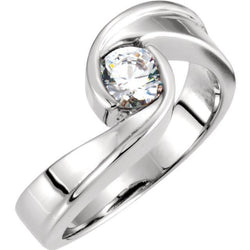 Anello di fidanzamento solitario con diamante rotondo 0.75 carati